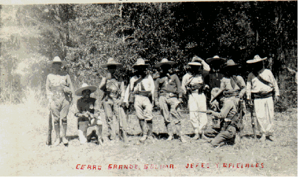 Cerro Grande, Colima. Jefes y oficiales